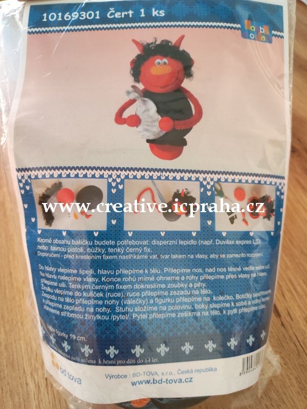 skládačka čert figurka - bal. 1ks 19cm 10169301